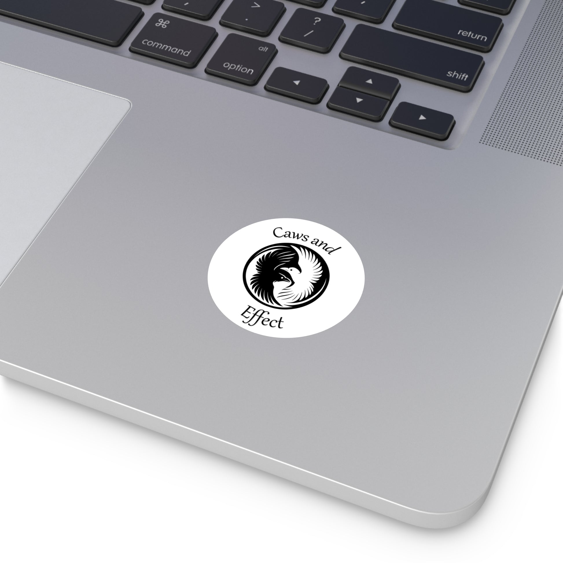 Caws and Effect Round Stickers, Unique Decals, Laptop Stickers, Indoor Outdoor Use