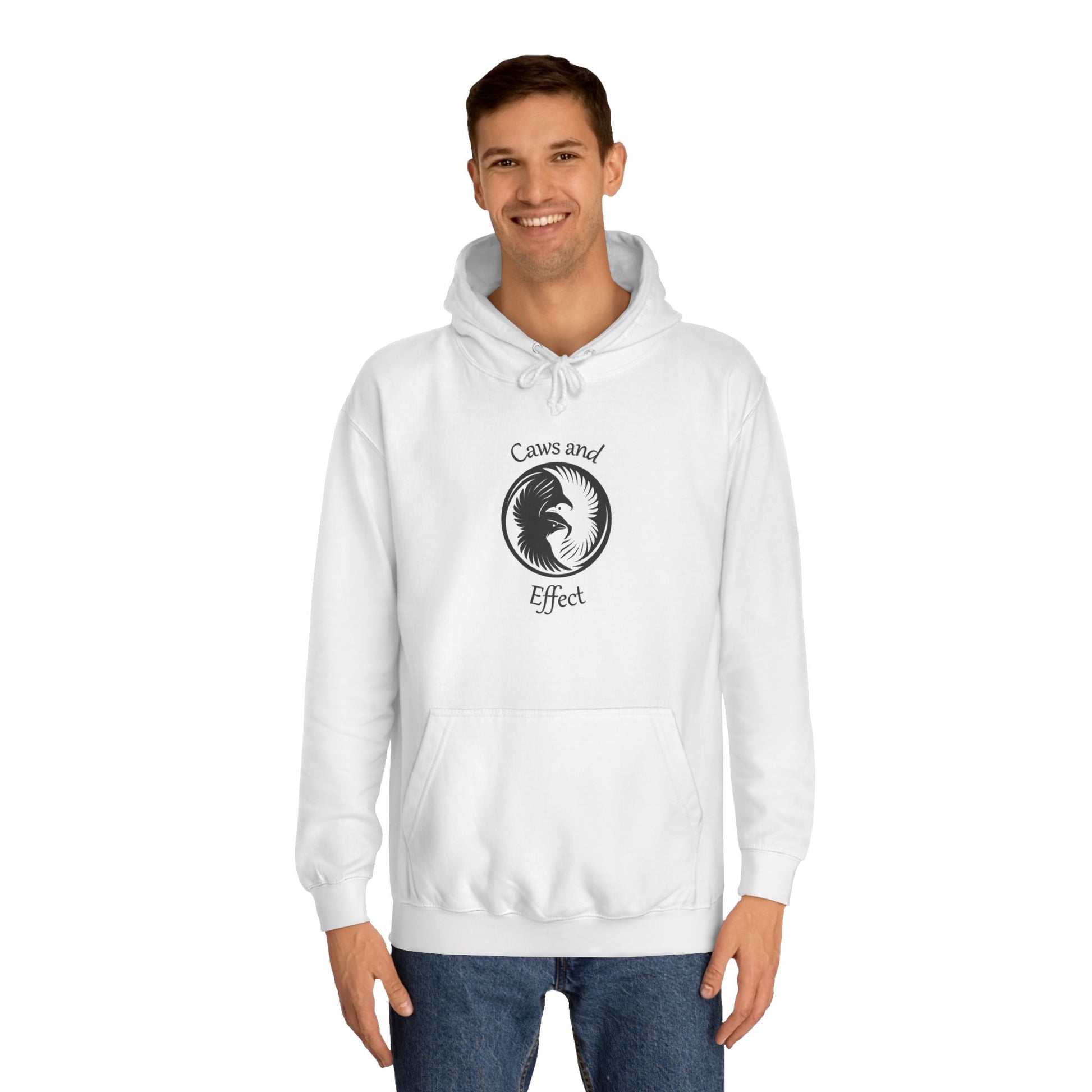 Caws and Effect Unisex Hoodie. Warmth with a watchful presence.